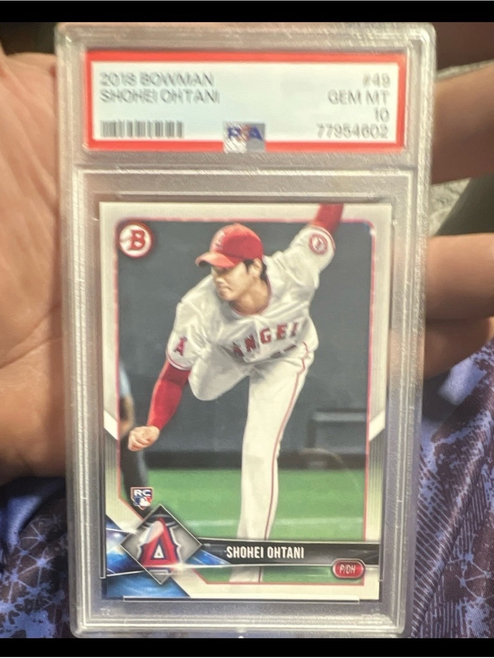 2018 Bowman Shohei Ohtani PSA 10 Rookie Card - White & Red
